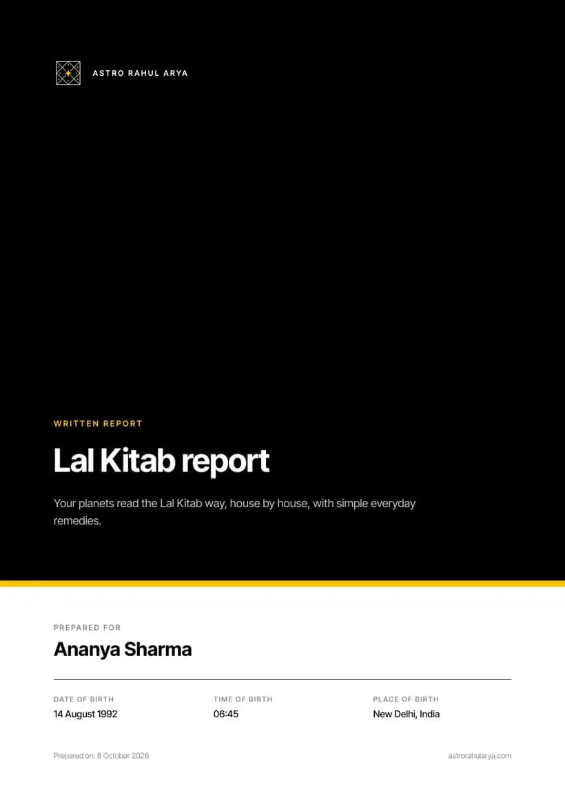 Cover of the Lal Kitab report PDF